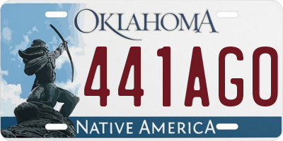 OK license plate 441AGO