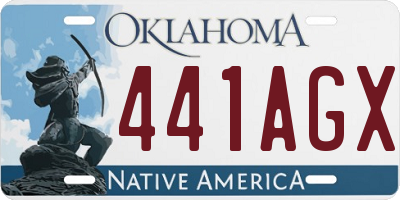 OK license plate 441AGX