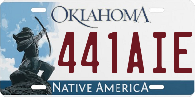 OK license plate 441AIE