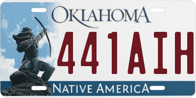 OK license plate 441AIH