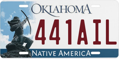 OK license plate 441AIL