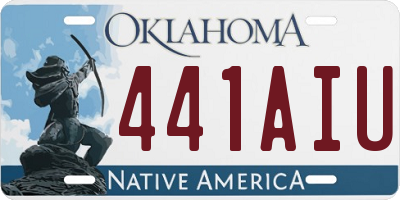 OK license plate 441AIU
