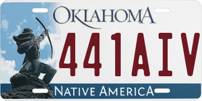 OK license plate 441AIV