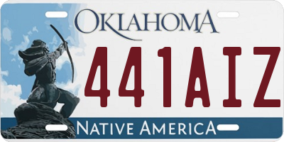 OK license plate 441AIZ