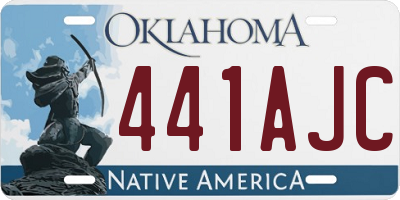 OK license plate 441AJC
