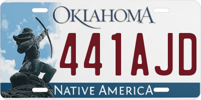 OK license plate 441AJD