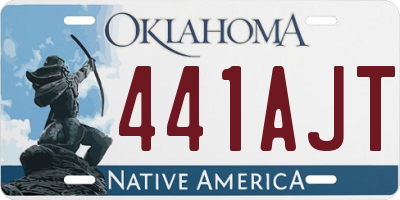 OK license plate 441AJT