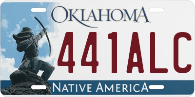 OK license plate 441ALC