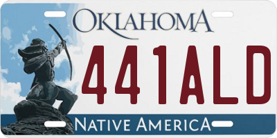 OK license plate 441ALD