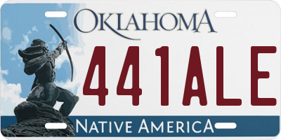 OK license plate 441ALE