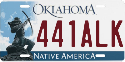 OK license plate 441ALK