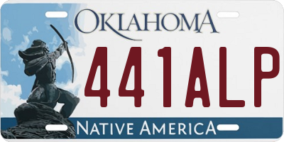 OK license plate 441ALP