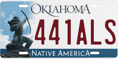 OK license plate 441ALS