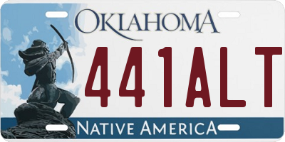 OK license plate 441ALT