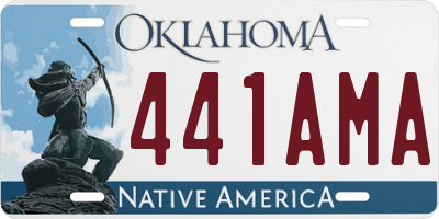 OK license plate 441AMA