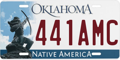 OK license plate 441AMC