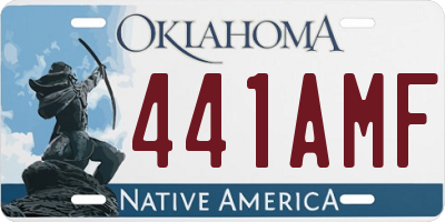 OK license plate 441AMF
