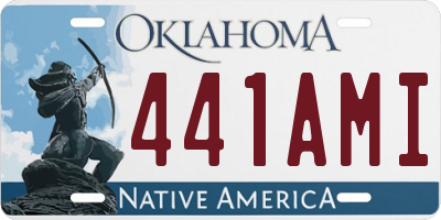 OK license plate 441AMI
