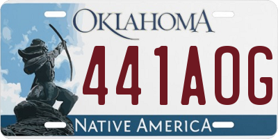 OK license plate 441AOG