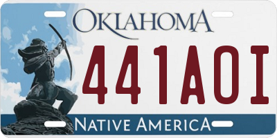 OK license plate 441AOI