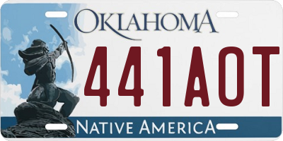 OK license plate 441AOT