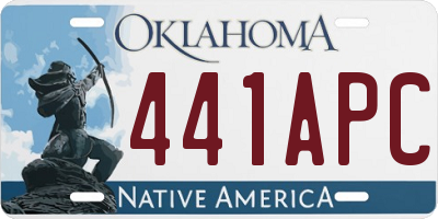OK license plate 441APC