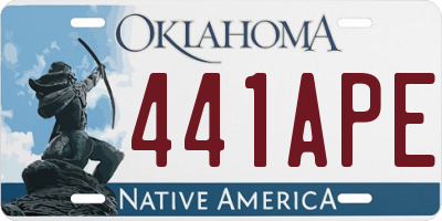 OK license plate 441APE
