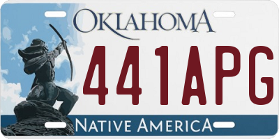 OK license plate 441APG