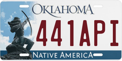 OK license plate 441API