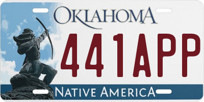 OK license plate 441APP