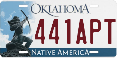 OK license plate 441APT