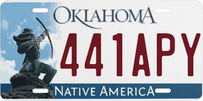 OK license plate 441APY