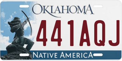 OK license plate 441AQJ
