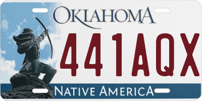 OK license plate 441AQX