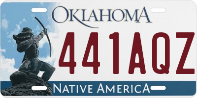 OK license plate 441AQZ