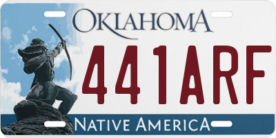 OK license plate 441ARF