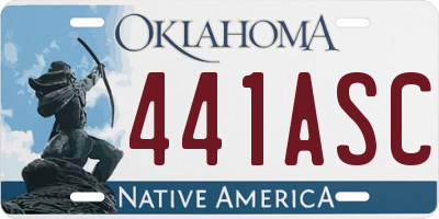 OK license plate 441ASC