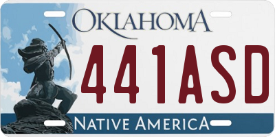 OK license plate 441ASD