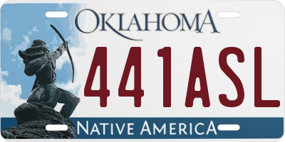 OK license plate 441ASL