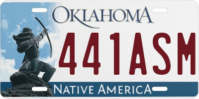 OK license plate 441ASM