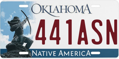 OK license plate 441ASN