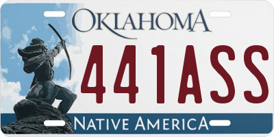 OK license plate 441ASS