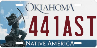 OK license plate 441AST