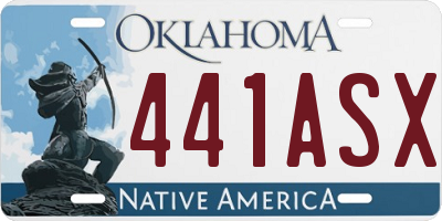 OK license plate 441ASX