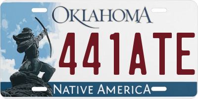 OK license plate 441ATE