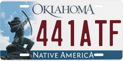 OK license plate 441ATF