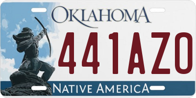 OK license plate 441AZO