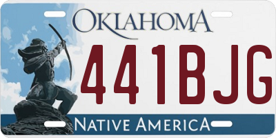 OK license plate 441BJG