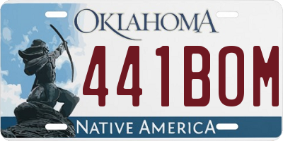 OK license plate 441BOM
