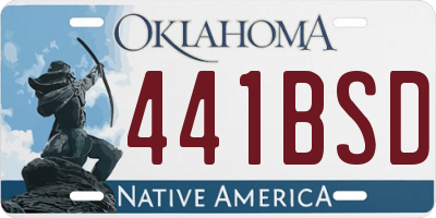 OK license plate 441BSD